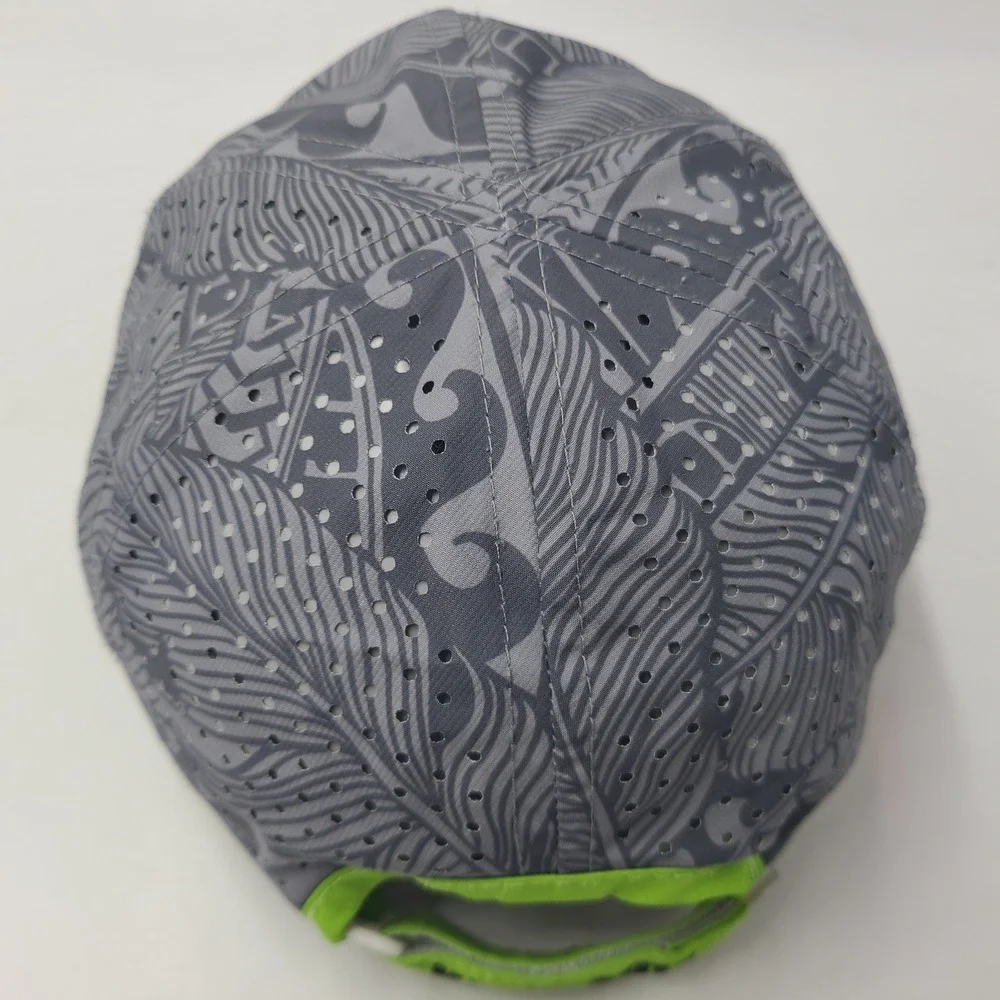Boco Gear Hat Adjustable Gray Green Ironman World Championship Kona 2017 Running